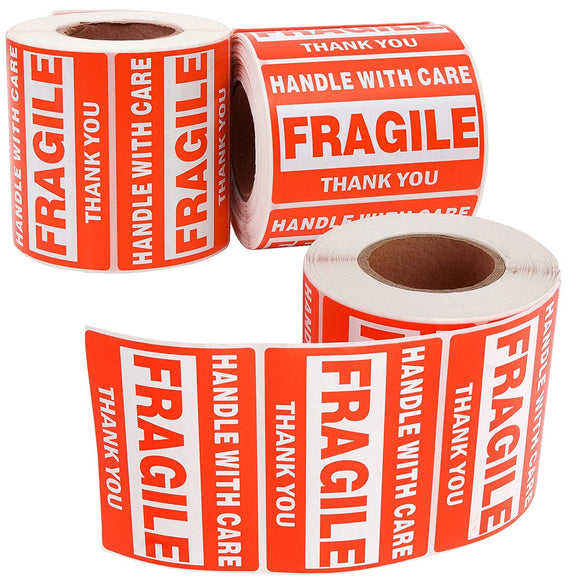 Fragile Sticker - Handle with Care - (500 Labels/Roll)
